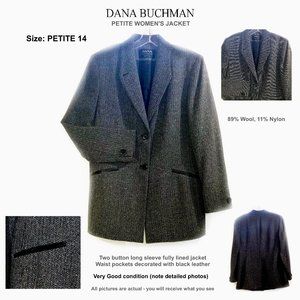 DANA BUCHMAN PETITE WOMEN'S JACKET/SIZE: PETITE 14